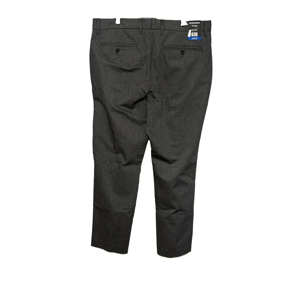 Bonobos Pants Mens 36x32 Gray Flat Front Trousers